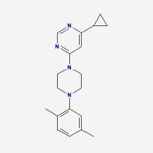 molecular formula C19H24N4 B6473072 4-cyclopropyl-6-[4-(2,5-dimethylphenyl)piperazin-1-yl]pyrimidine CAS No. 2640828-58-4