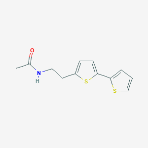 molecular formula C12H13NOS2 B6473079 N-(2-{[2,2'-bithiophene]-5-yl}ethyl)acetamide CAS No. 2640886-58-2