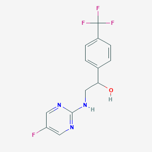 molecular formula C13H11F4N3O B6473083 2-[(5-fluoropyrimidin-2-yl)amino]-1-[4-(trifluoromethyl)phenyl]ethan-1-ol CAS No. 2640891-97-8