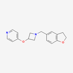 molecular formula C17H18N2O2 B6473090 4-({1-[(2,3-dihydro-1-benzofuran-5-yl)methyl]azetidin-3-yl}oxy)pyridine CAS No. 2640822-82-6