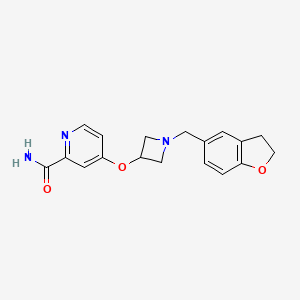 4-({1-[(2,3-dihydro-1-benzofuran-5-yl)methyl]azetidin-3-yl}oxy)pyridine-2-carboxamide