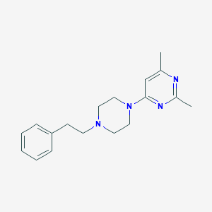 2,4-dimethyl-6-[4-(2-phenylethyl)piperazin-1-yl]pyrimidine