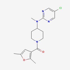 5-chloro-N-[1-(2,5-dimethylfuran-3-carbonyl)piperidin-4-yl]-N-methylpyrimidin-2-amine