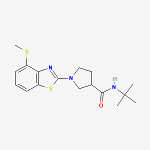 N-tert-butyl-1-[4-(methylsulfanyl)-1,3-benzothiazol-2-yl]pyrrolidine-3-carboxamide