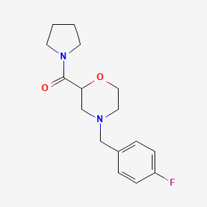 4-[(4-fluorophenyl)methyl]-2-(pyrrolidine-1-carbonyl)morpholine