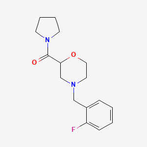 4-[(2-fluorophenyl)methyl]-2-(pyrrolidine-1-carbonyl)morpholine