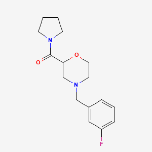 4-[(3-fluorophenyl)methyl]-2-(pyrrolidine-1-carbonyl)morpholine