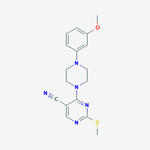 4-[4-(3-methoxyphenyl)piperazin-1-yl]-2-(methylsulfanyl)pyrimidine-5-carbonitrile