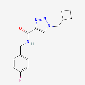 molecular formula C15H17FN4O B6473208 1-(cyclobutylmethyl)-N-[(4-fluorophenyl)methyl]-1H-1,2,3-triazole-4-carboxamide CAS No. 2640872-74-6