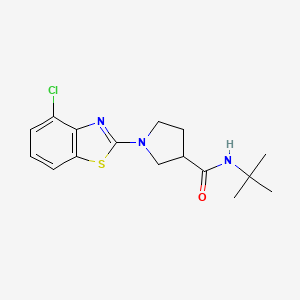 N-tert-butyl-1-(4-chloro-1,3-benzothiazol-2-yl)pyrrolidine-3-carboxamide