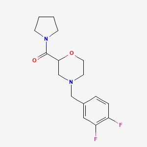 molecular formula C16H20F2N2O2 B6473231 4-[(3,4-difluorophenyl)methyl]-2-(pyrrolidine-1-carbonyl)morpholine CAS No. 2640872-89-3