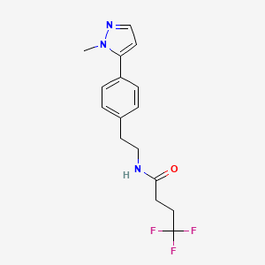 4,4,4-trifluoro-N-{2-[4-(1-methyl-1H-pyrazol-5-yl)phenyl]ethyl}butanamide