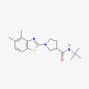 N-tert-butyl-1-(4,5-dimethyl-1,3-benzothiazol-2-yl)pyrrolidine-3-carboxamide