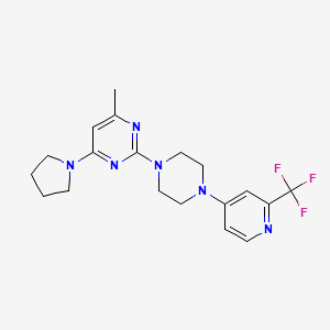 4-methyl-6-(pyrrolidin-1-yl)-2-{4-[2-(trifluoromethyl)pyridin-4-yl]piperazin-1-yl}pyrimidine