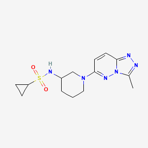 molecular formula C14H20N6O2S B6473307 N-(1-{3-methyl-[1,2,4]triazolo[4,3-b]pyridazin-6-yl}piperidin-3-yl)cyclopropanesulfonamide CAS No. 2640960-68-3