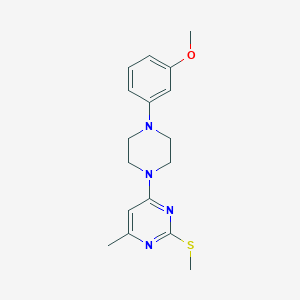 molecular formula C17H22N4OS B6473333 4-[4-(3-methoxyphenyl)piperazin-1-yl]-6-methyl-2-(methylsulfanyl)pyrimidine CAS No. 2640845-78-7