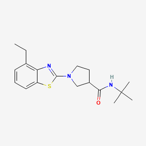 N-tert-butyl-1-(4-ethyl-1,3-benzothiazol-2-yl)pyrrolidine-3-carboxamide