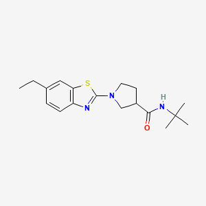 N-tert-butyl-1-(6-ethyl-1,3-benzothiazol-2-yl)pyrrolidine-3-carboxamide