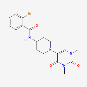 2-bromo-N-[1-(1,3-dimethyl-2,4-dioxo-1,2,3,4-tetrahydropyrimidin-5-yl)piperidin-4-yl]benzamide