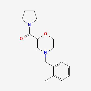 4-[(2-methylphenyl)methyl]-2-(pyrrolidine-1-carbonyl)morpholine