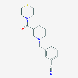 3-{[3-(thiomorpholine-4-carbonyl)piperidin-1-yl]methyl}benzonitrile