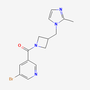 3-bromo-5-{3-[(2-methyl-1H-imidazol-1-yl)methyl]azetidine-1-carbonyl}pyridine