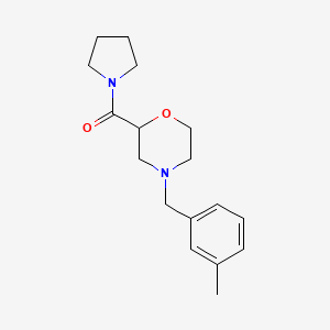 4-[(3-methylphenyl)methyl]-2-(pyrrolidine-1-carbonyl)morpholine