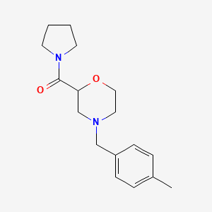 molecular formula C17H24N2O2 B6473398 4-[(4-methylphenyl)methyl]-2-(pyrrolidine-1-carbonyl)morpholine CAS No. 2640970-94-9