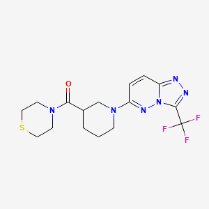 4-{1-[3-(trifluoromethyl)-[1,2,4]triazolo[4,3-b]pyridazin-6-yl]piperidine-3-carbonyl}thiomorpholine