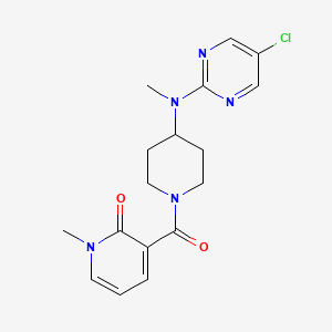 3-{4-[(5-chloropyrimidin-2-yl)(methyl)amino]piperidine-1-carbonyl}-1-methyl-1,2-dihydropyridin-2-one