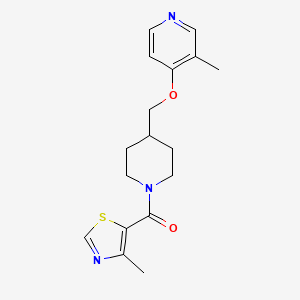 3-methyl-4-{[1-(4-methyl-1,3-thiazole-5-carbonyl)piperidin-4-yl]methoxy}pyridine