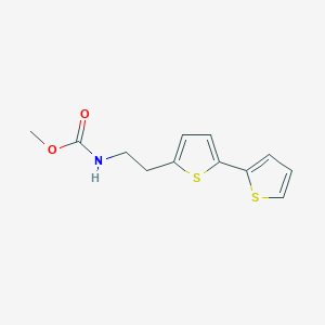 molecular formula C12H13NO2S2 B6473452 methyl N-(2-{[2,2'-bithiophene]-5-yl}ethyl)carbamate CAS No. 2640965-16-6