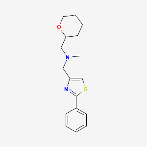 methyl[(oxan-2-yl)methyl][(2-phenyl-1,3-thiazol-4-yl)methyl]amine