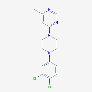 molecular formula C15H16Cl2N4 B6473468 4-[4-(3,4-dichlorophenyl)piperazin-1-yl]-6-methylpyrimidine CAS No. 2640843-65-6