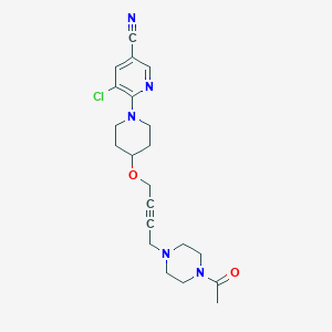 6-(4-{[4-(4-acetylpiperazin-1-yl)but-2-yn-1-yl]oxy}piperidin-1-yl)-5-chloropyridine-3-carbonitrile