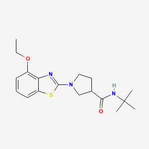 molecular formula C18H25N3O2S B6473494 N-tert-butyl-1-(4-ethoxy-1,3-benzothiazol-2-yl)pyrrolidine-3-carboxamide CAS No. 2640977-46-2