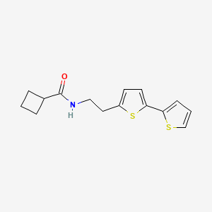 N-(2-{[2,2'-bithiophene]-5-yl}ethyl)cyclobutanecarboxamide