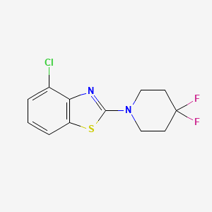 molecular formula C12H11ClF2N2S B6473529 4-chloro-2-(4,4-difluoropiperidin-1-yl)-1,3-benzothiazole CAS No. 2640885-93-2