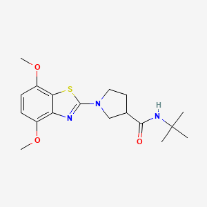 N-tert-butyl-1-(4,7-dimethoxy-1,3-benzothiazol-2-yl)pyrrolidine-3-carboxamide