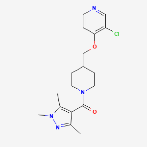 3-chloro-4-{[1-(1,3,5-trimethyl-1H-pyrazole-4-carbonyl)piperidin-4-yl]methoxy}pyridine