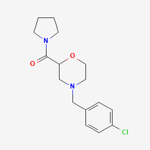 molecular formula C16H21ClN2O2 B6473553 4-[(4-chlorophenyl)methyl]-2-(pyrrolidine-1-carbonyl)morpholine CAS No. 2640861-82-9