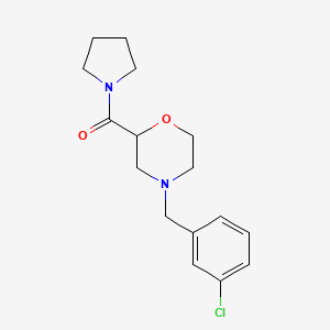 4-[(3-chlorophenyl)methyl]-2-(pyrrolidine-1-carbonyl)morpholine