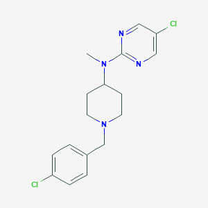 molecular formula C17H20Cl2N4 B6473576 5-chloro-N-{1-[(4-chlorophenyl)methyl]piperidin-4-yl}-N-methylpyrimidin-2-amine CAS No. 2640955-58-2