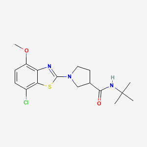 N-tert-butyl-1-(7-chloro-4-methoxy-1,3-benzothiazol-2-yl)pyrrolidine-3-carboxamide