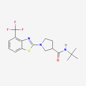 molecular formula C17H20F3N3OS B6473620 N-tert-butyl-1-[4-(trifluoromethyl)-1,3-benzothiazol-2-yl]pyrrolidine-3-carboxamide CAS No. 2640978-14-7