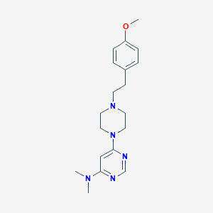 molecular formula C19H27N5O B6473644 6-{4-[2-(4-methoxyphenyl)ethyl]piperazin-1-yl}-N,N-dimethylpyrimidin-4-amine CAS No. 2640978-28-3