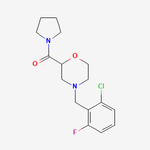 4-[(2-chloro-6-fluorophenyl)methyl]-2-(pyrrolidine-1-carbonyl)morpholine