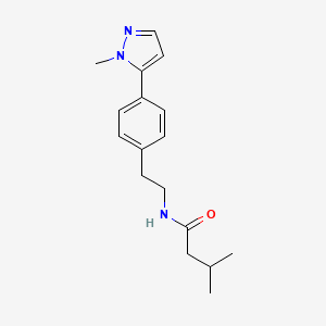 3-methyl-N-{2-[4-(1-methyl-1H-pyrazol-5-yl)phenyl]ethyl}butanamide