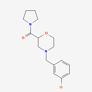 molecular formula C16H21BrN2O2 B6473725 4-[(3-bromophenyl)methyl]-2-(pyrrolidine-1-carbonyl)morpholine CAS No. 2640895-21-0