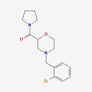 4-[(2-bromophenyl)methyl]-2-(pyrrolidine-1-carbonyl)morpholine